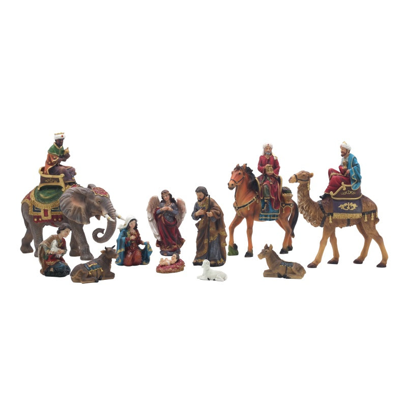 NATIVITY SET POLYRESIN (11 PCS) 8"
