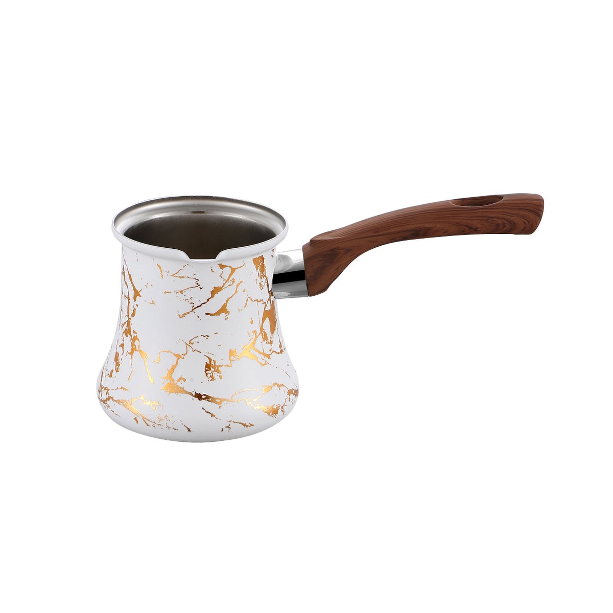 Coffee Warmer Stainless Steel Marble Coating White 550ml 1mm