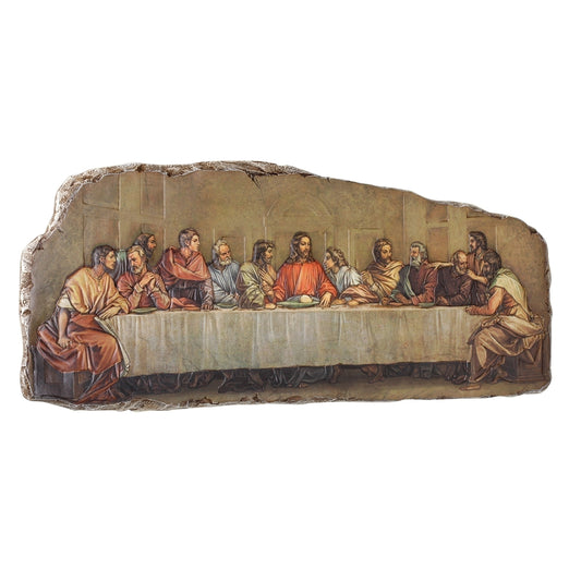 7.75"H THE LAST SUPPER PLAQUE LOW RELIEF