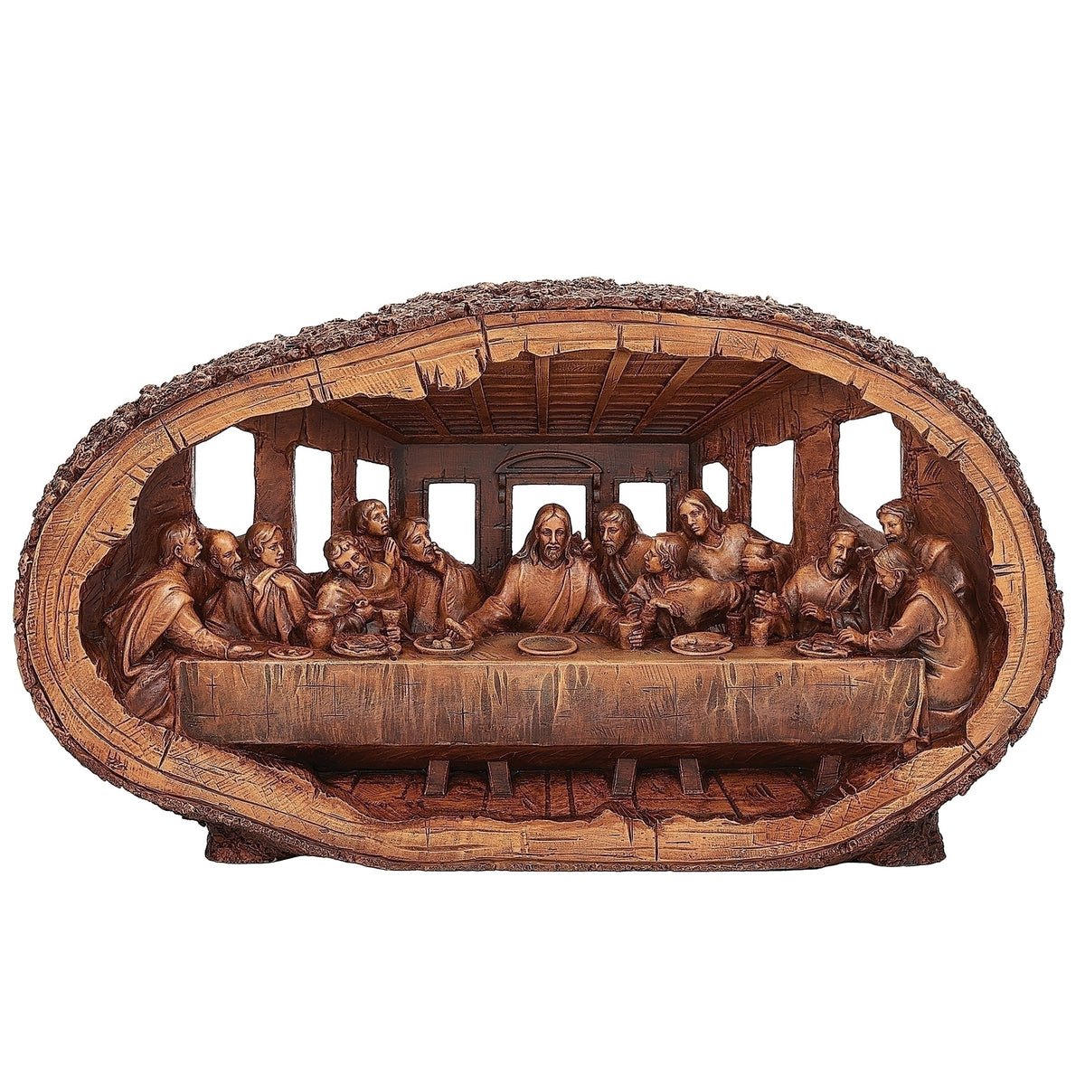 14.5"W CARVED LAST SUPPER FIGURE