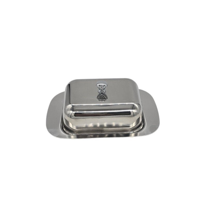 Stainless Steel Dish Butter Dish With Stainless Steel Lid