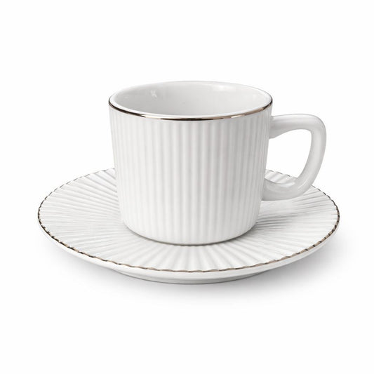12 Pcs Ceramic Coffee Cup & Saucer 12set/ctn