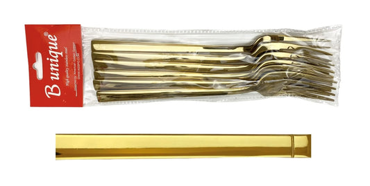 6 Pc Stainless Steel Gold Fruit Fork Set – 50 Set/Ctn