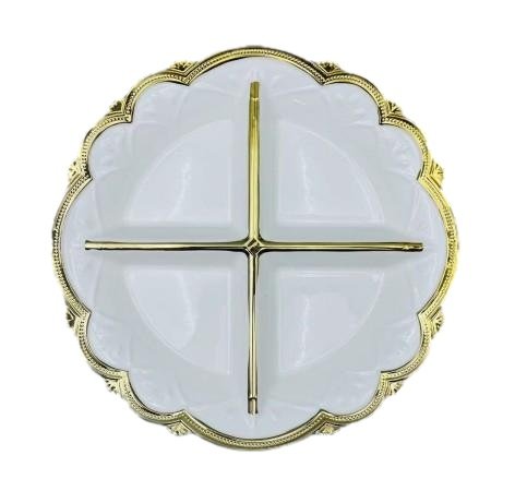 Porcelain Golden Plate 27x27x3.5mm