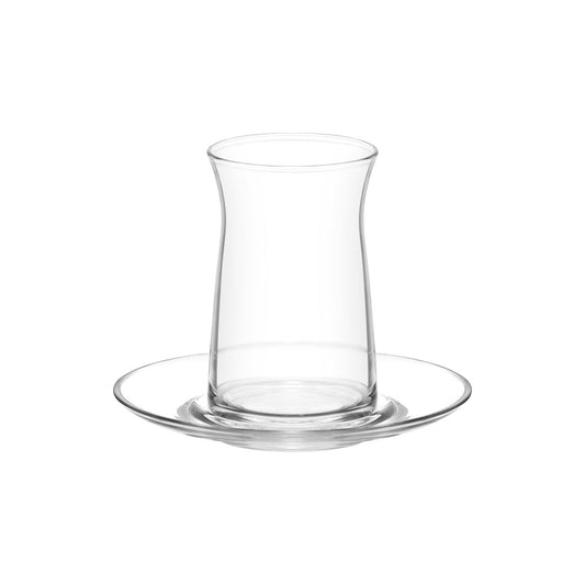 VERA Tea Glass and Saucer 12 PCS SET Gift Box 6oz