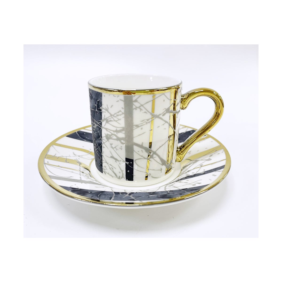 Coffee Cups and Saucers 12pc Set Bone China 100cc