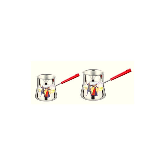 Coffee Warmer 2pc Set Dancing Boy & Girl 550/720ml 18/10 S/S 1mm Thickness